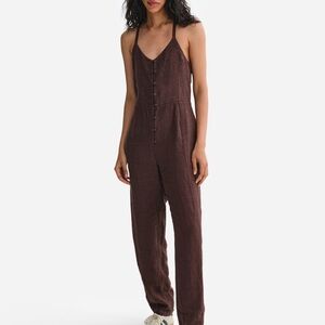 MATE the Label Linen Tank Jumpsuit - S